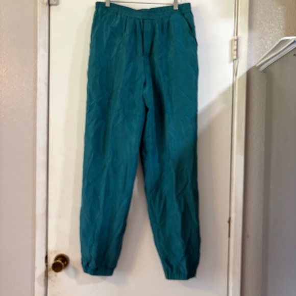 CHRISTIAN DIOR Silk Jogger Track Pants Vintage Mens M Athletic Designer Baggy - Picture 1 of 15